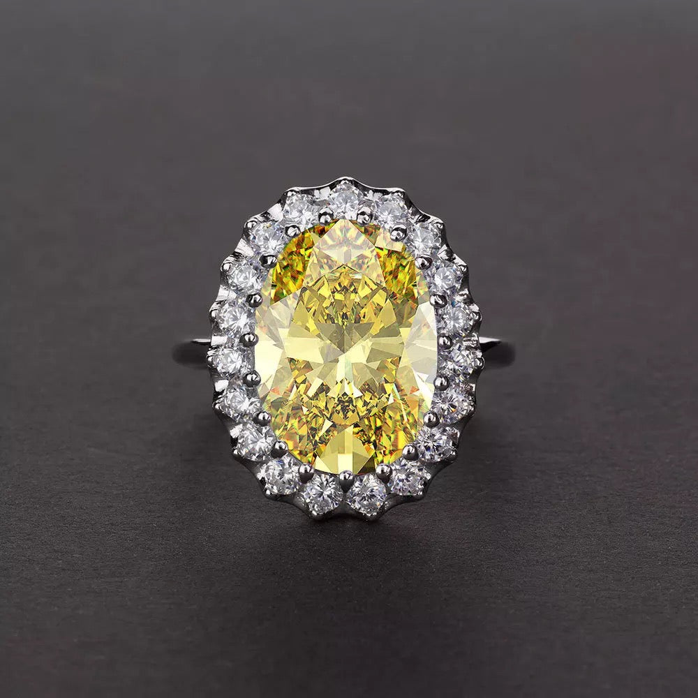 GOLD PLATED WOMEN'S MORGANITE RING