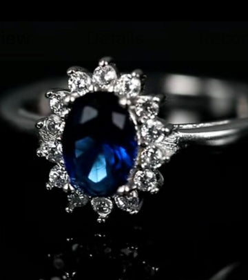 LADIES SILVER PLATED RING