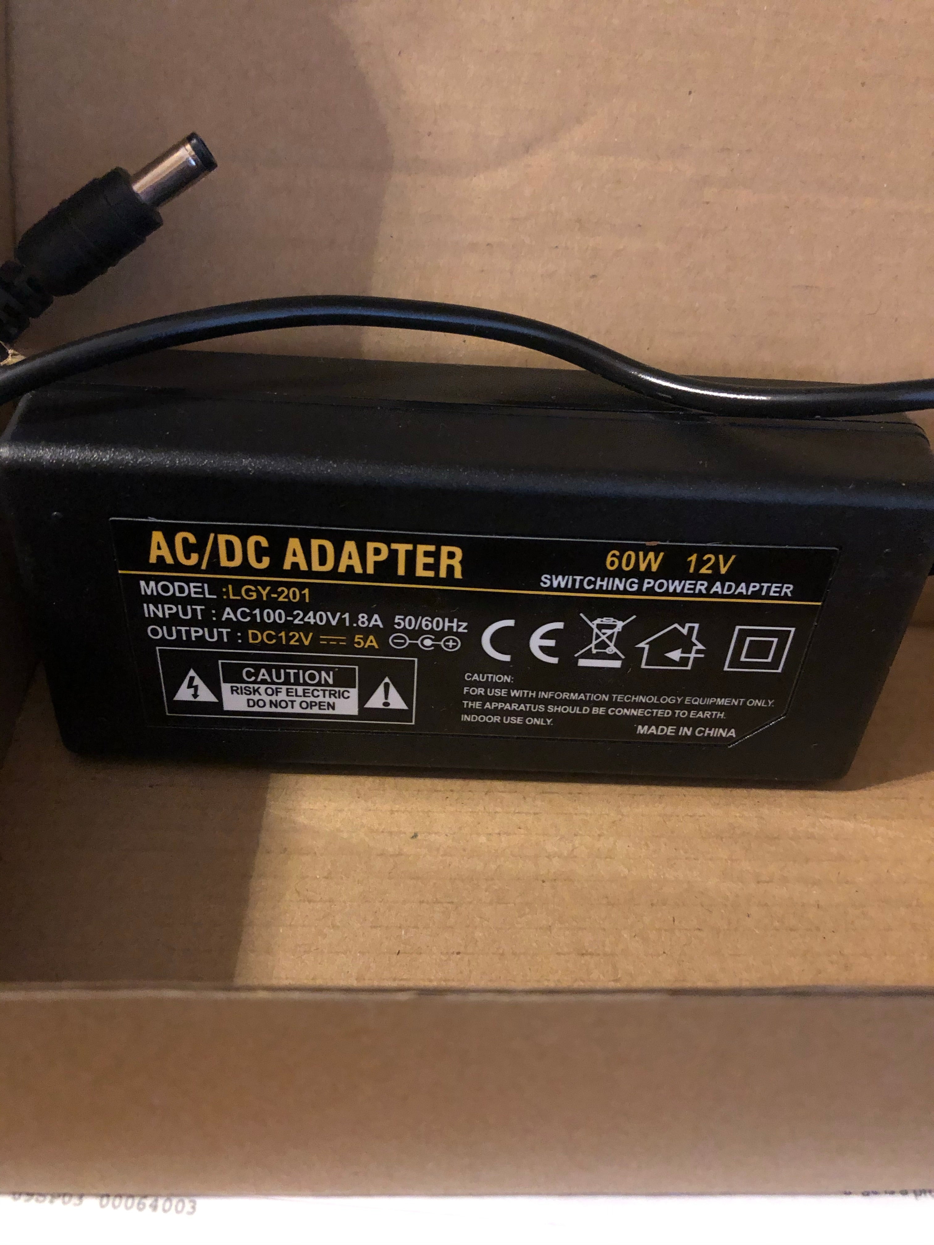 DC 12V 5A POWER SUPPLY