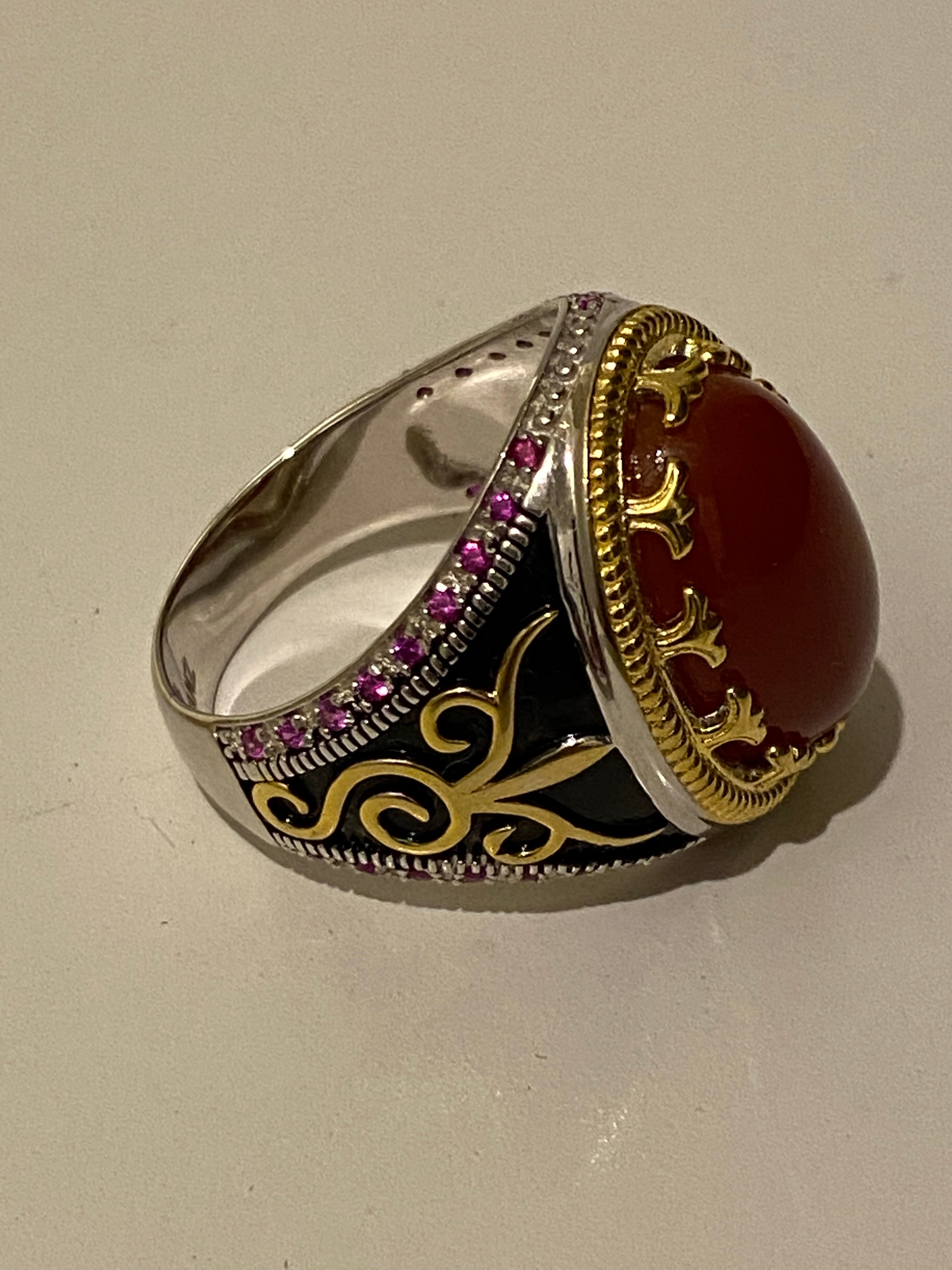 MEN’S AQEEQ STONE RING